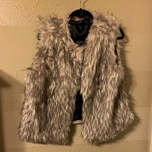 Faux fur vest.